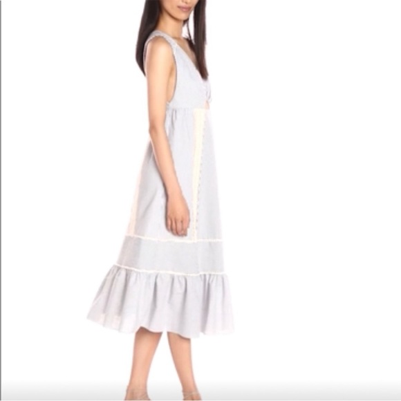 Thakoon Cotton Crochet Inset Midi Dress - Picture 7 of 10